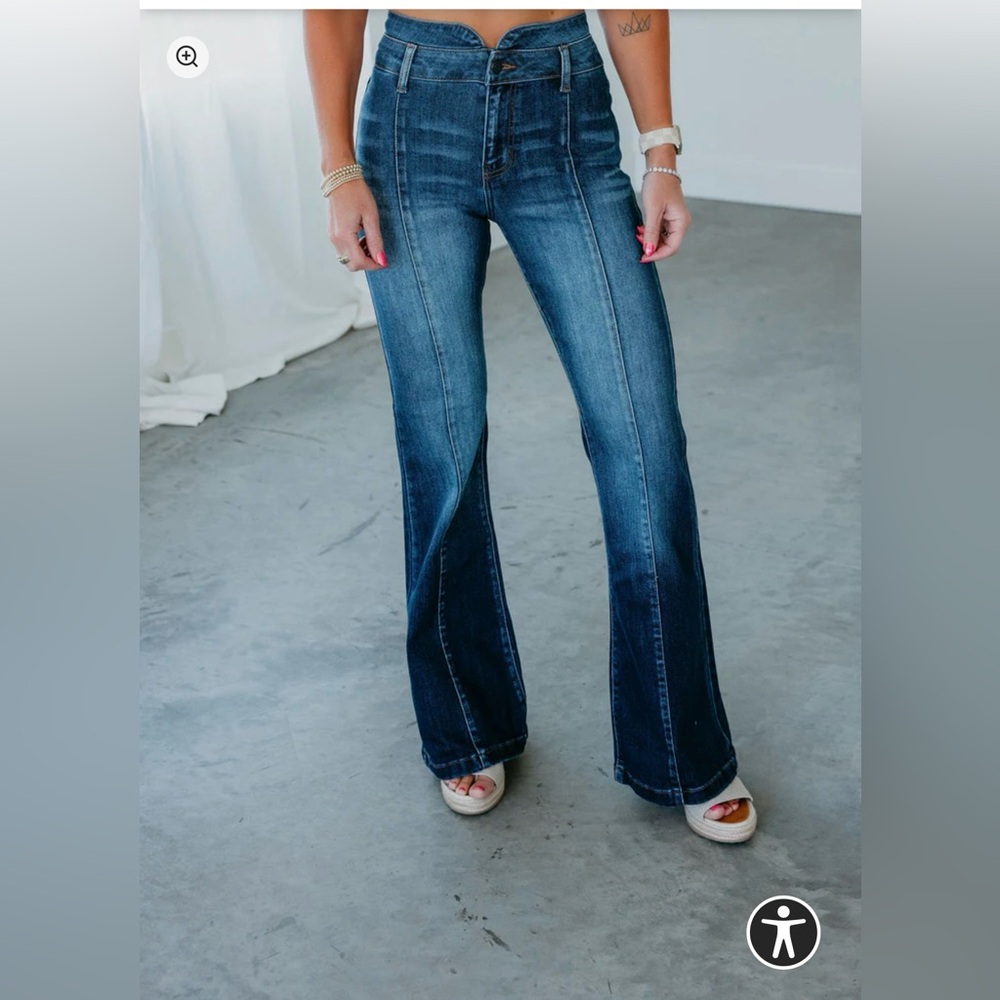 Cello Dark Blue Flare Jeans